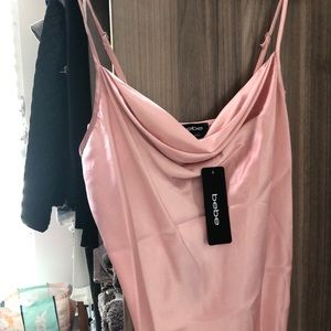 Brand New Pink Satin Mid-Dress 😍